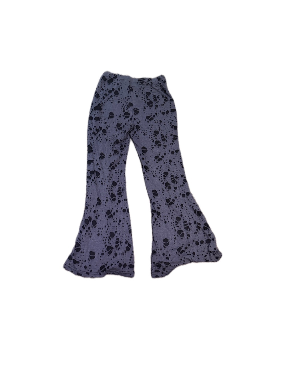 SHEIN Black and gray hole wide leg Pants